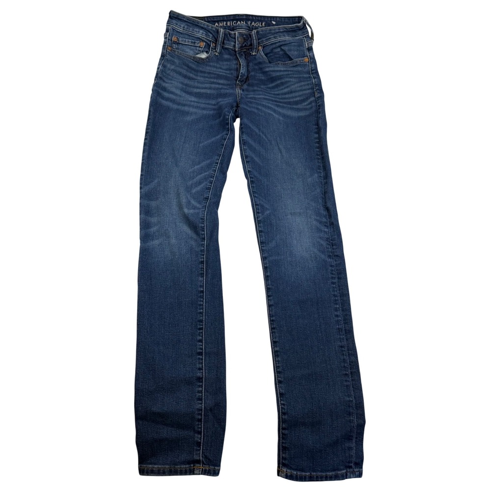 American Eagle Airflex+ Skinny Jeans Mens 28x34 Dark Wash Stretch Denim